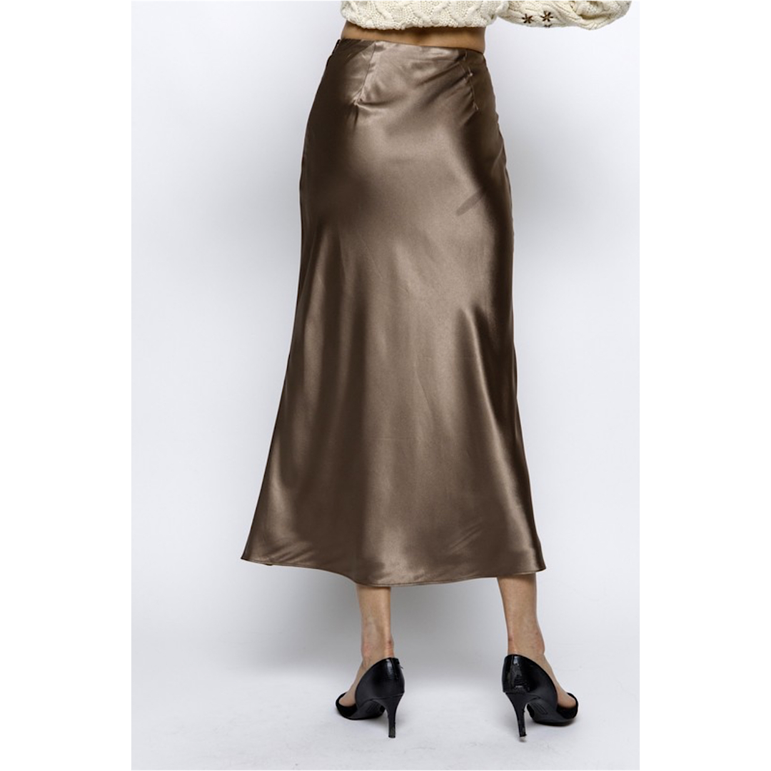 THE BETTY SATIN MIDI SKIRT