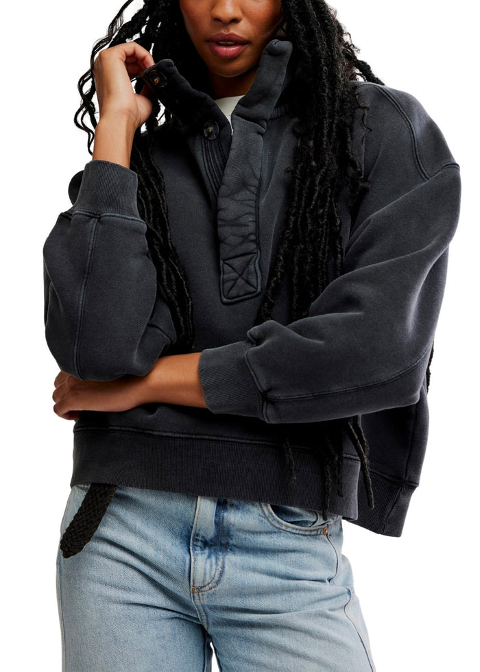 FREE PEOPLE TIMELESS PULLOVER - BLACK