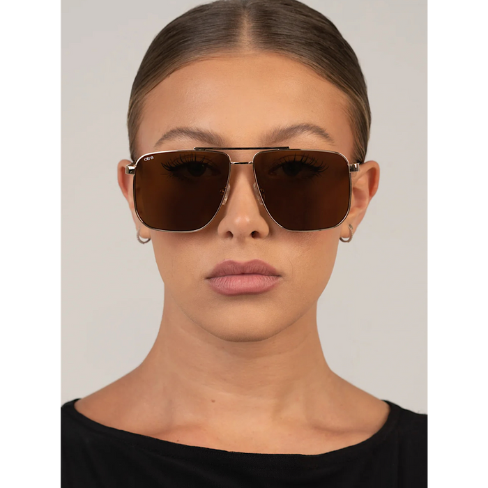 OTRA EYEWEAR SORRENTO SUNGLASSES - GOLD/BROWN