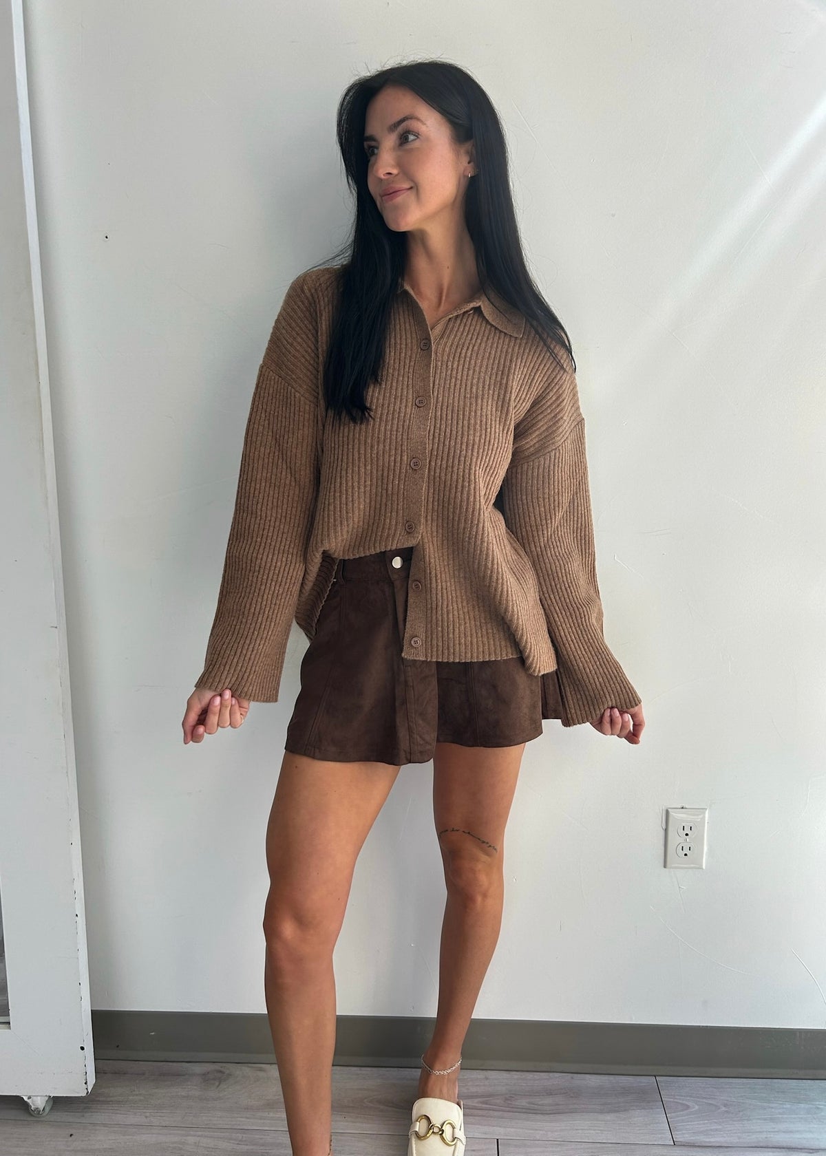 THE SHELLY SUEDE SKIRT