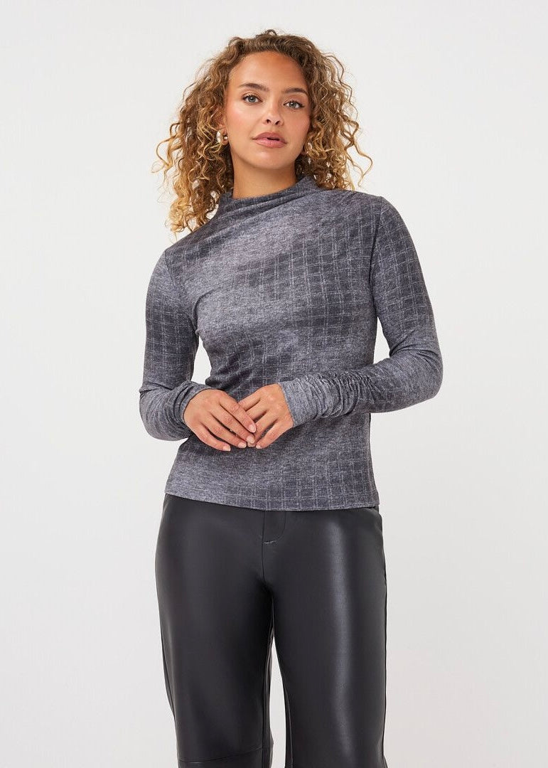 ESQUALO TOP CHECK PRINT