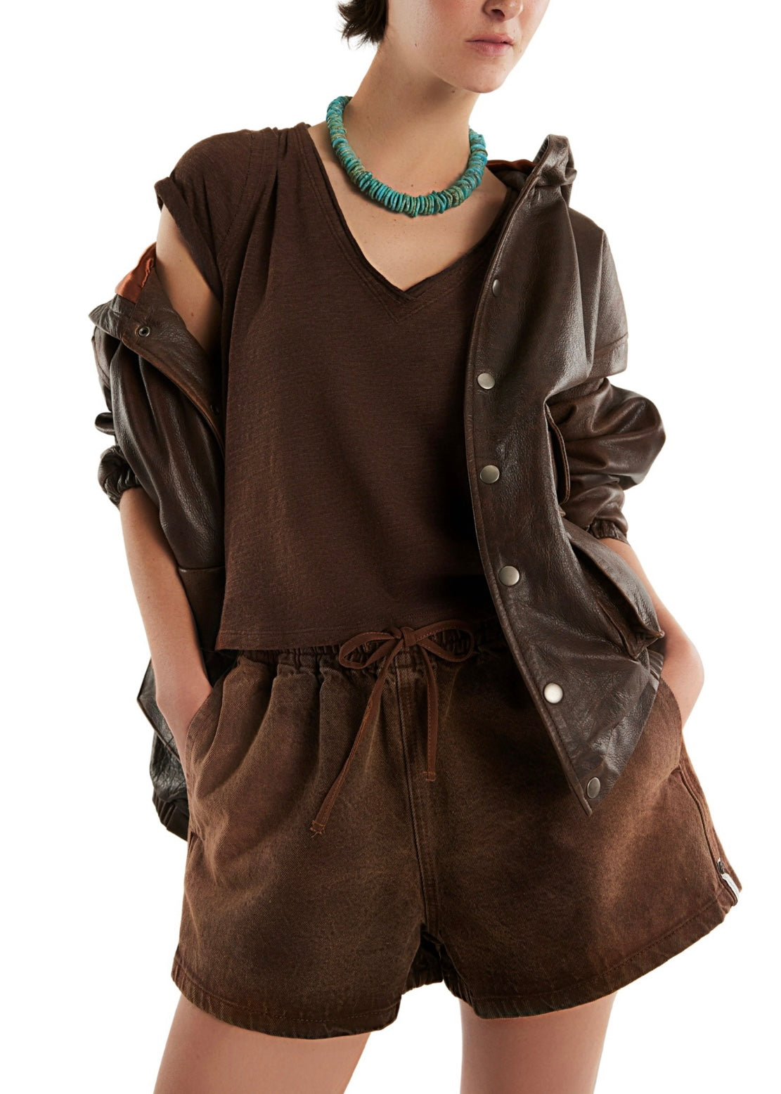 FREE PEOPLE TAKE 2 TEE - DOUBLE ESPRESSO COMBO