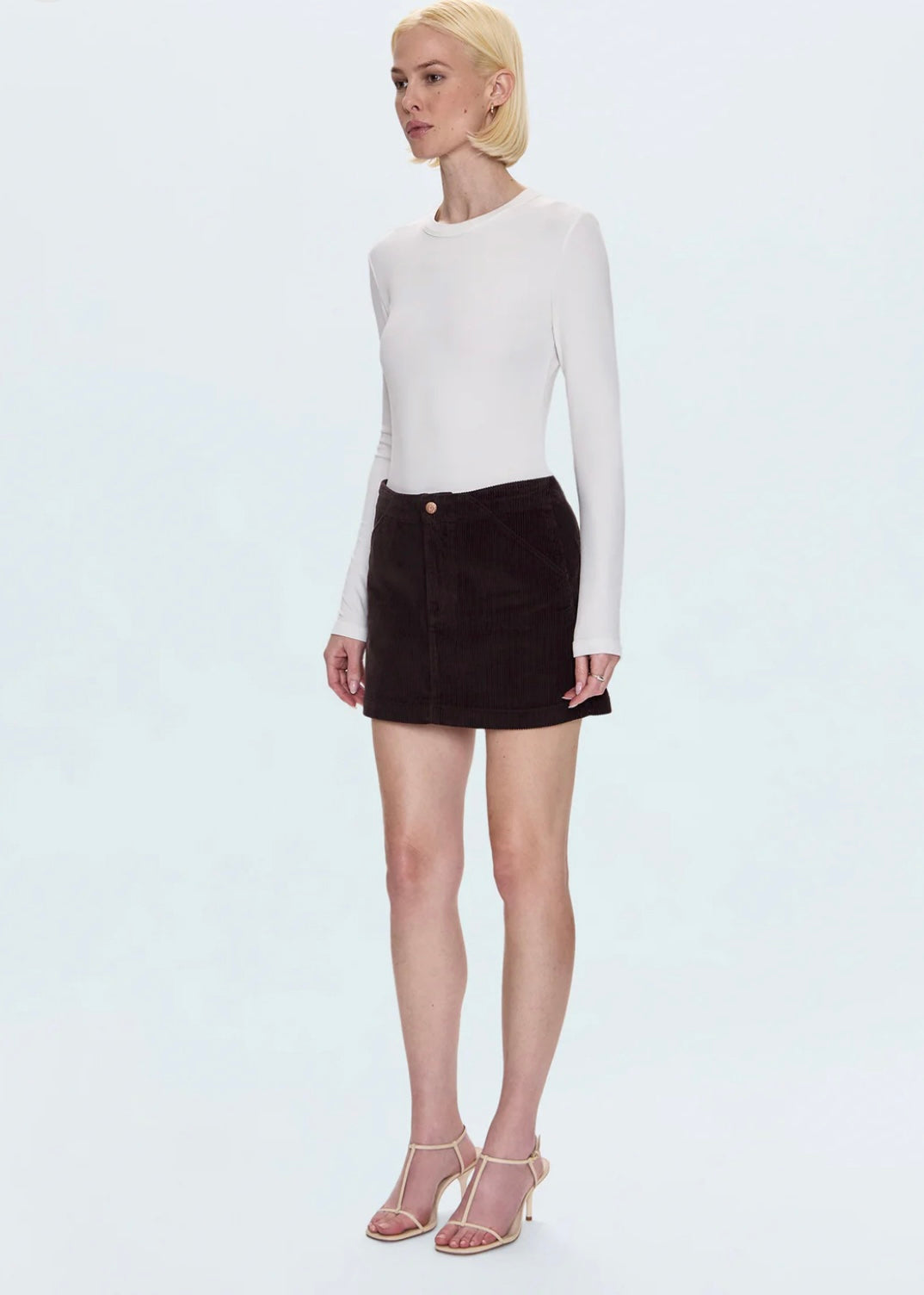 PISTOLA UMA HIGH RISE MINI SKIRT - MOCHA