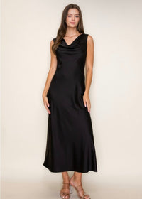 THE SIENNA SATIN MIDI DRESS