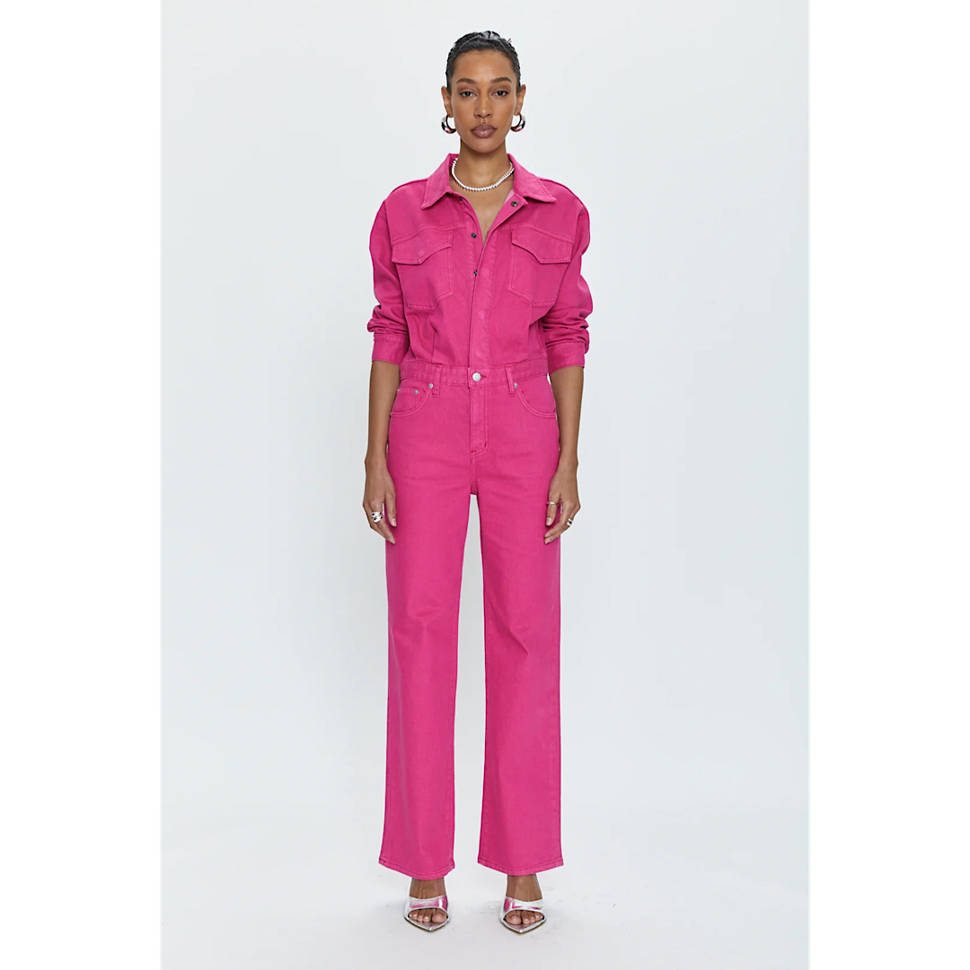 PISTOLA NIKKIE LONGSLEEVE JUMPSUIT PINK GARNET