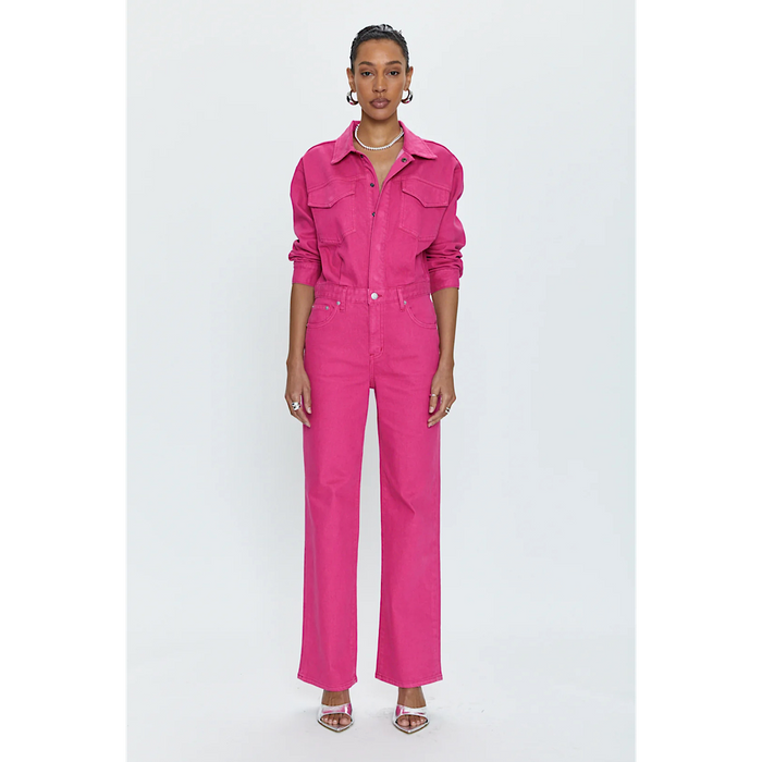 PISTOLA NIKKIE LONGSLEEVE JUMPSUIT - PINK GARNET