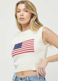 BORN IN THE USA SWEATER TANK