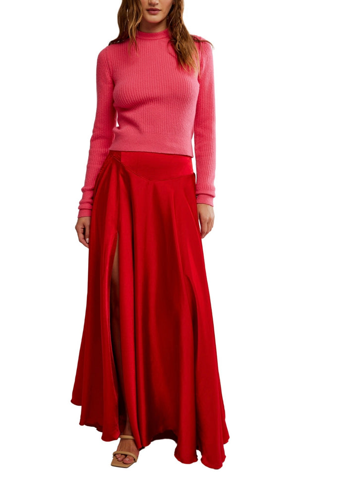 FREE PEOPLE CHILCO MAXI SKIRT - SALSA