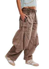 FREE PEOPLE ONSET CARGO PANTS - DUSTED COCOA