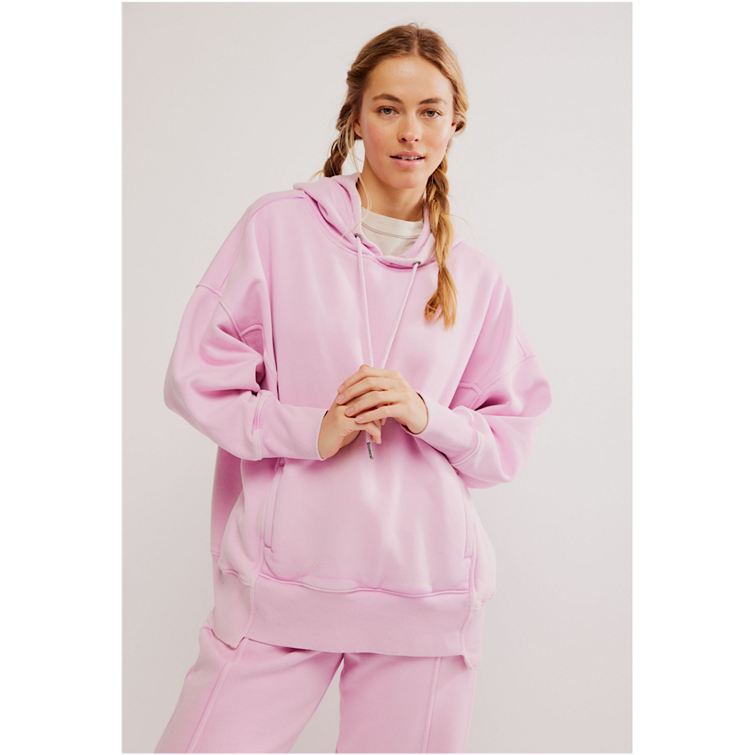 FREE PEOPLE MOVEMENT SPRINT TO THE FINISH HOODIE - POWDER PINK