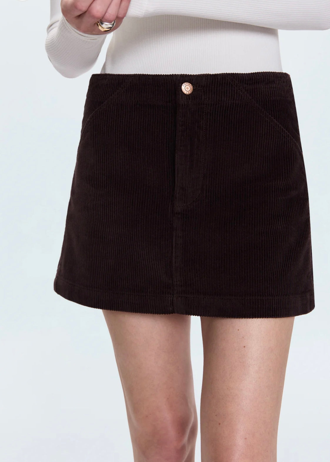 PISTOLA UMA HIGH RISE MINI SKIRT - MOCHA