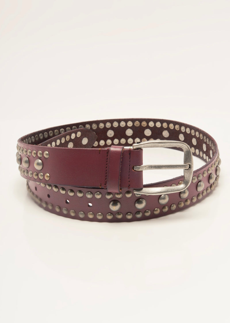 FREE PEOPLE SOLA STUD BELT - RARE PLUM