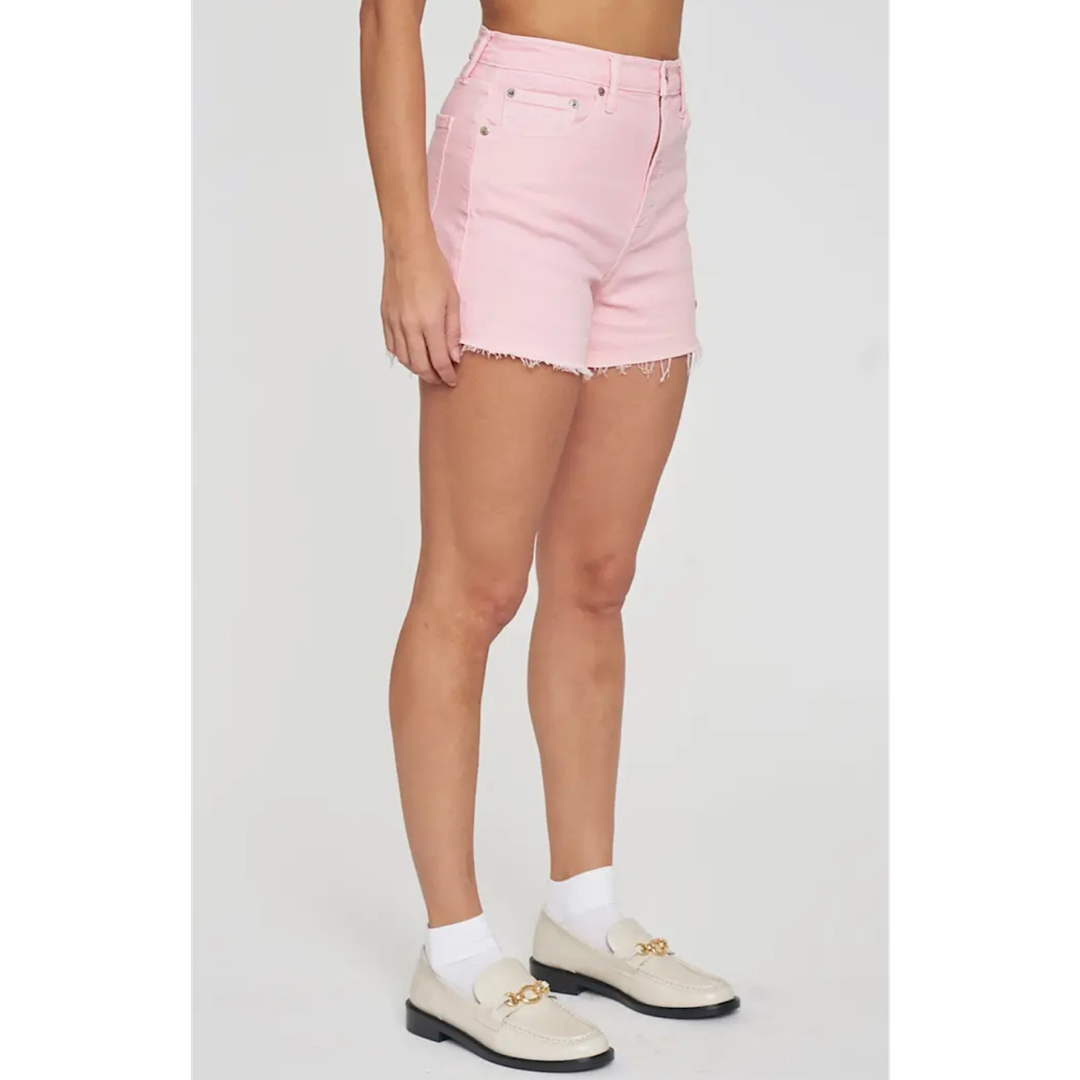 DAZE DENIM THE KNOCKOUT HIGH RISE A-LINE SHORTS - BLUSHING