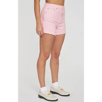 DAZE DENIM THE KNOCKOUT HIGH RISE A-LINE SHORTS - BLUSHING