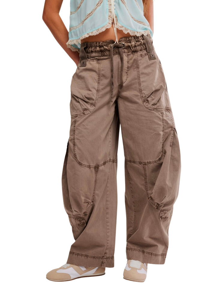 FREE PEOPLE ONSET CARGO PANTS - DUSTED COCOA