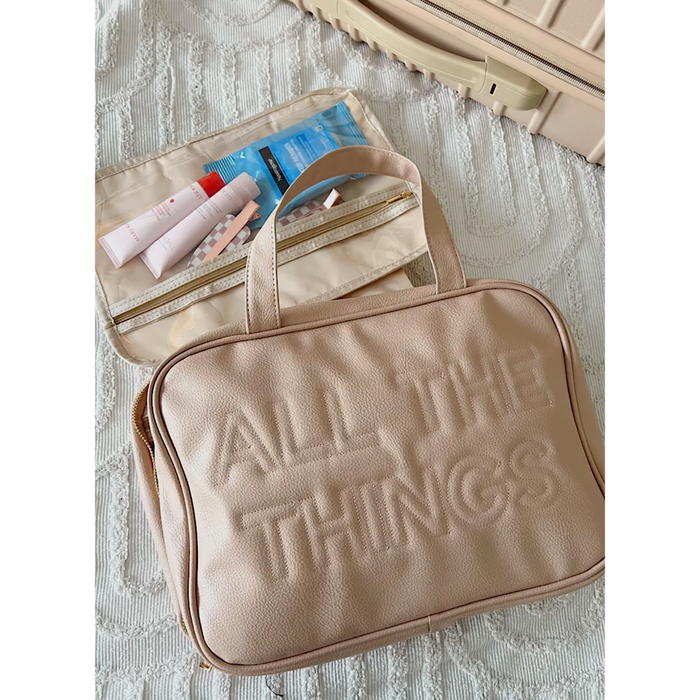 ALL THE THINGS - LEATHER TOILETRY BAG