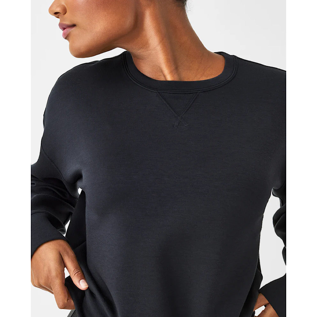 SPANX AIRESSENTIALS CREWNECK - BLACK