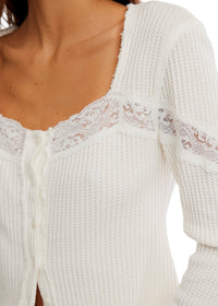FREE PEOPLE LET’S PARTY CARDI - CLEAN IVORY