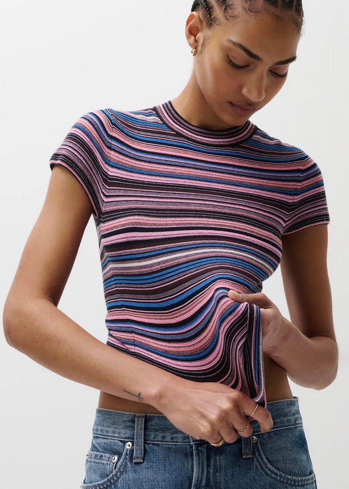 PISTOLA SELENE SWEATER TEE - EGYPTIAN BLUE STRIPE