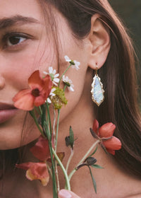 KENDRA SCOTT ADRIANA SCALLOP FRAME DROP EARRINGS