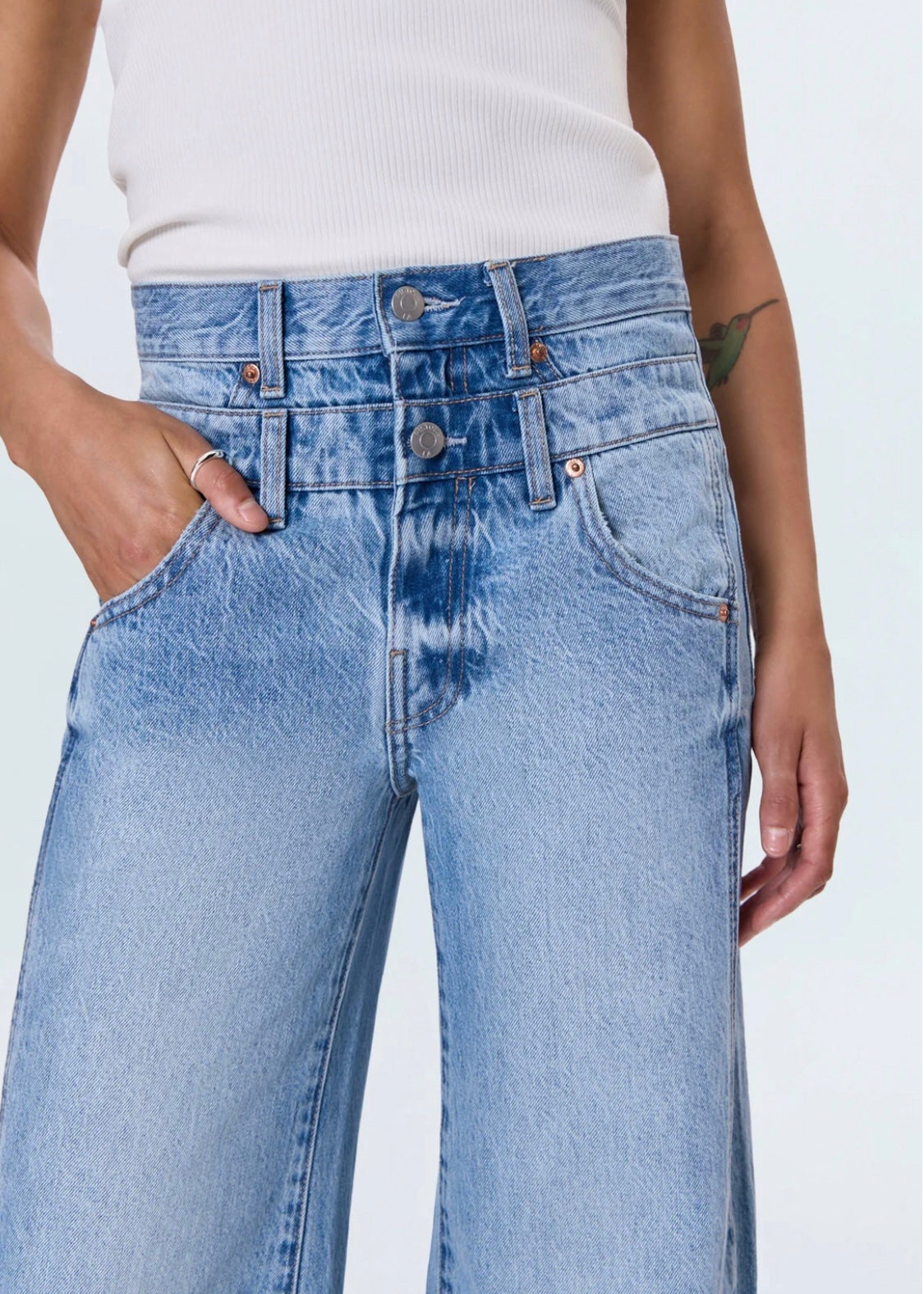 PISTOLA CALEB HIGH RISE STACKED WAIST JEAN - ERA