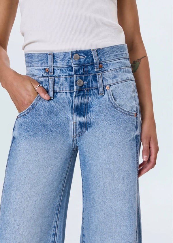PISTOLA CALEB HIGH RISE STACKED WAIST JEAN - ERA