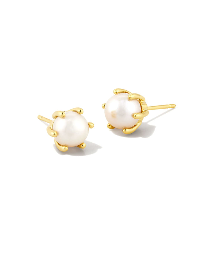KENDRA SCOTT ASHTON PEARL STUD EARRINGS