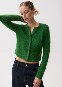 PISTOLA YARA ALPACA BLEND CARDIGAN - VIVID MOSS