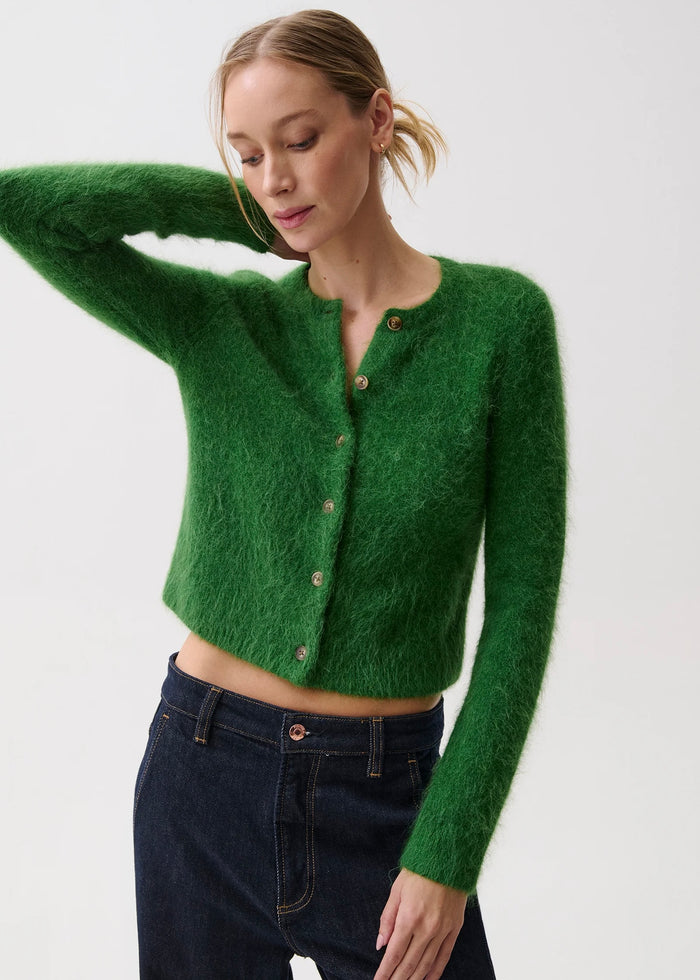 PISTOLA YARA ALPACA BLEND CARDIGAN - VIVID MOSS