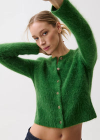 PISTOLA YARA ALPACA BLEND CARDIGAN - VIVID MOSS