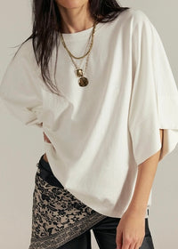FREE PEOPLE ATLAS DOLMAN TEE - CLEAN IVORY