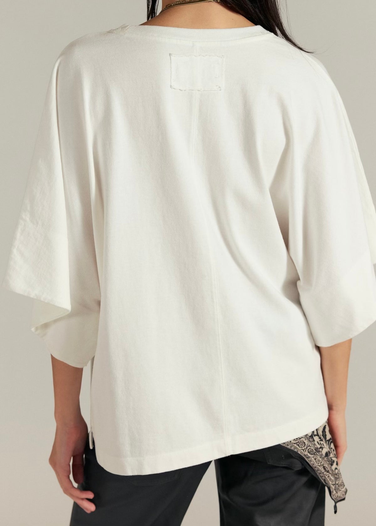 FREE PEOPLE ATLAS DOLMAN TEE - CLEAN IVORY