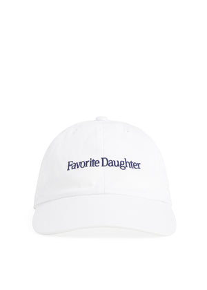 FAVORITE DAUGHTER CLASSIC LOGO BASEBALL HAT - WHITE
