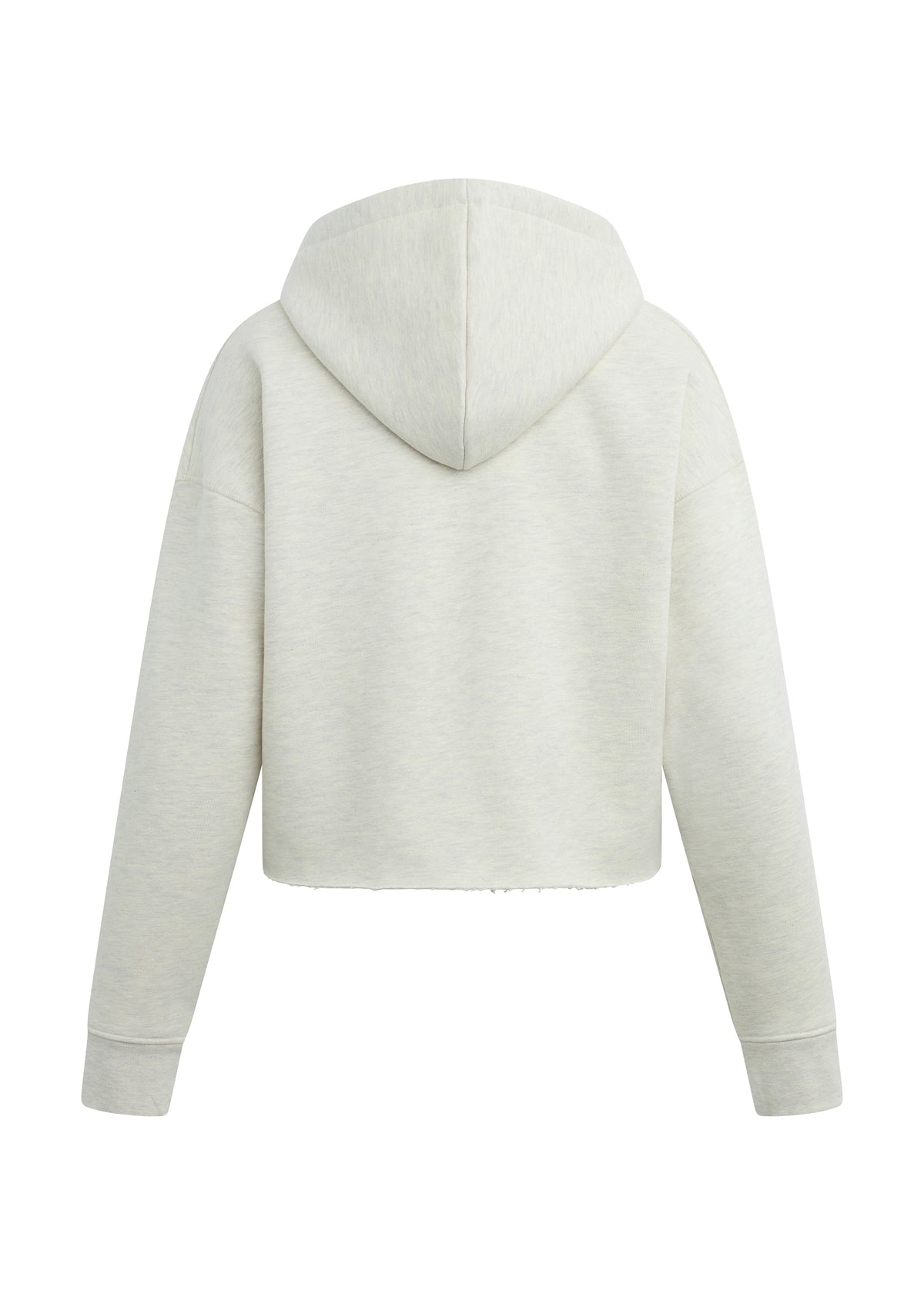 FAVORITE DAUGHTER THE CROPPED COLLEGIATE HOODIE - HEATHER OAT FOREST