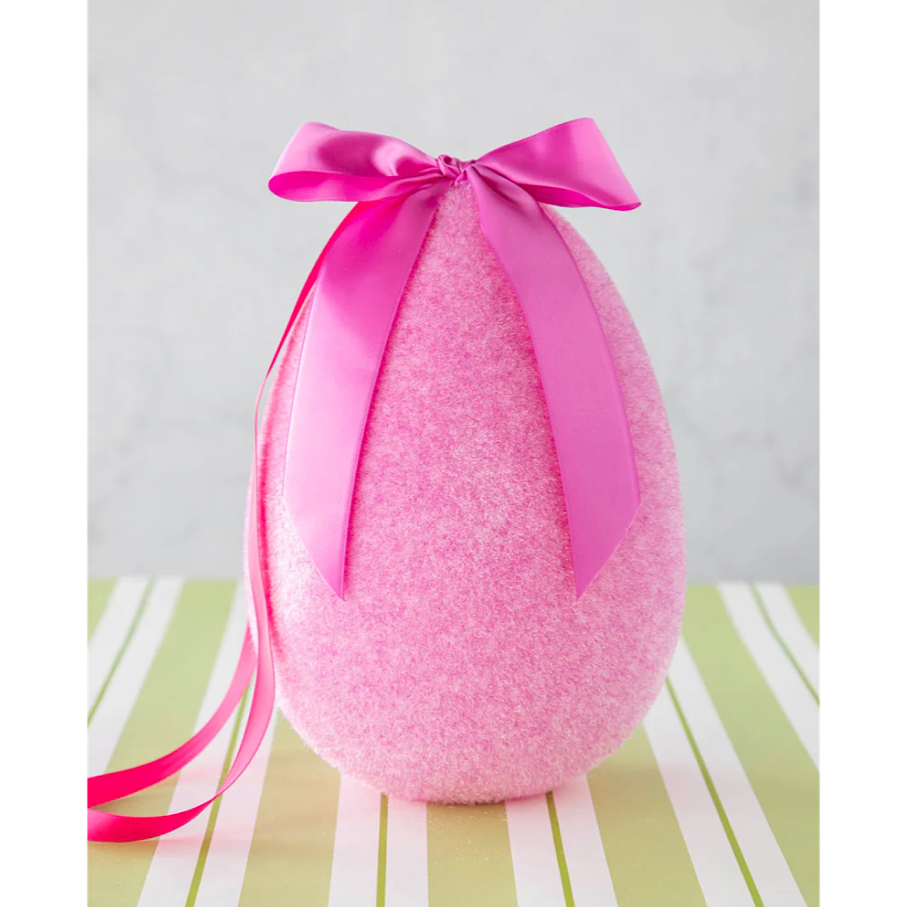 FLOCKED HANGING EGG MEDIUM DISPLAY